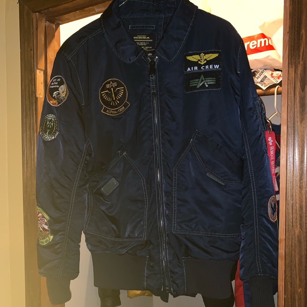 Alpha industries bomber jacket Navy blue
